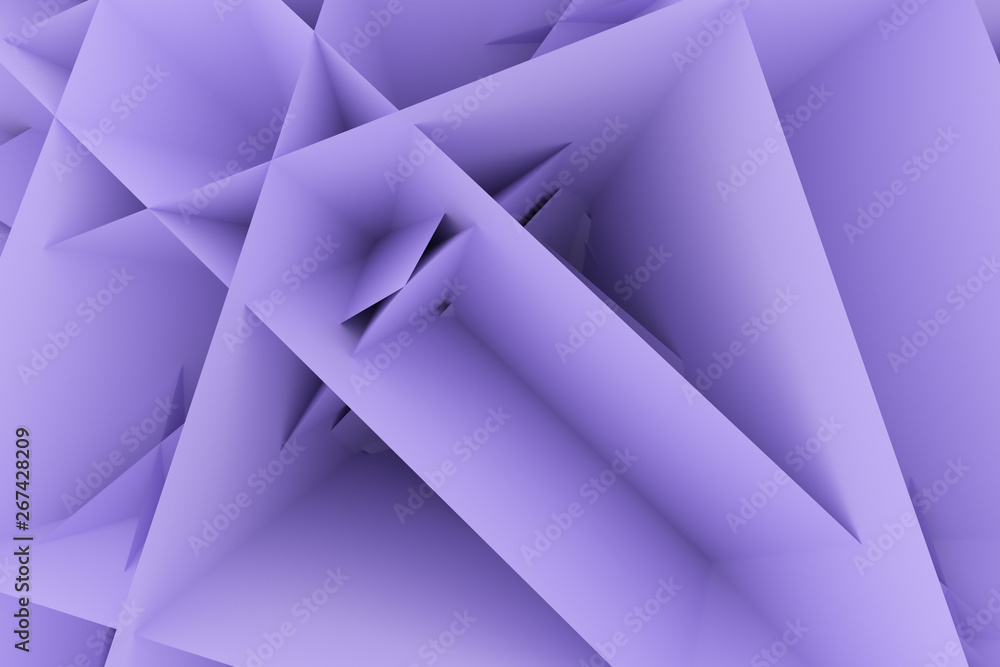 Obraz premium Background abstract CGI, random geometric backdrop for design, graphic resource. 3D render.