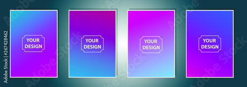 A4 format colorful gradient modern cover design. Geometric shapes and lines. Background for banner, flyer, business card, poster, wallpaper, brochure