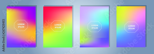 A4 format colorful gradient modern cover design. Geometric shapes and lines. Background for banner, flyer, business card, poster, wallpaper, brochure