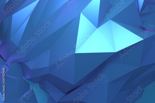 CGI, random geometric, backdrop for design texture, background. 3D render.