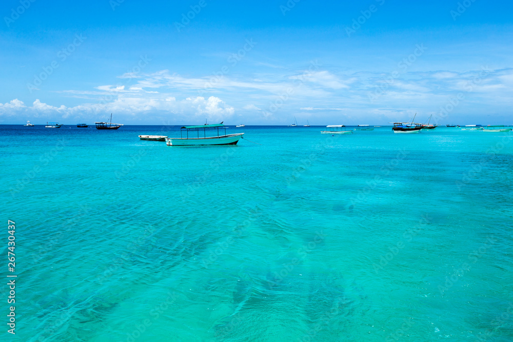 Beautiful sky and blue sea . tropical beach Beautiful sky and blue sea . tropical beach