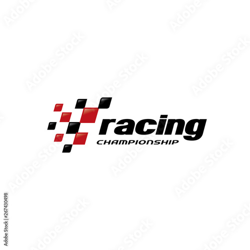 Race flag vector icon symbol. simple design checkered flag logo template