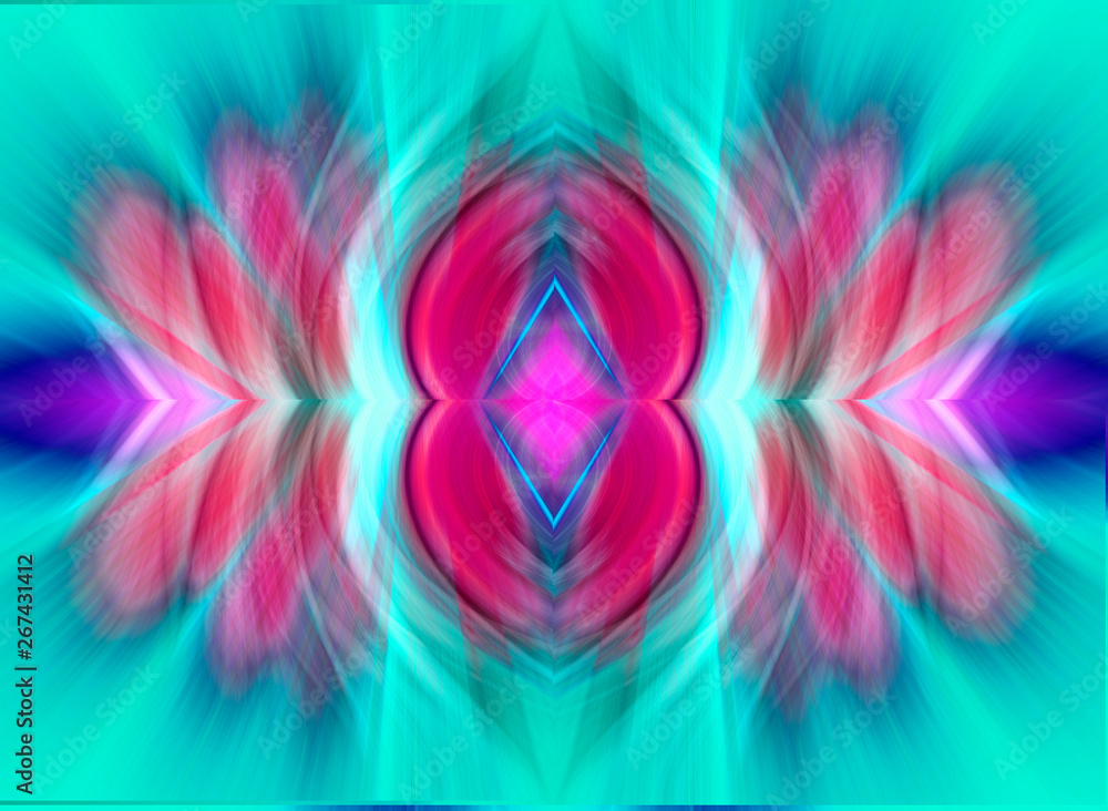 Fototapeta premium Colorful abstract art texture. Fantasy space world illustration
