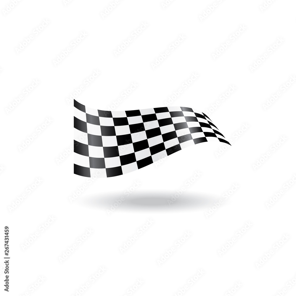 Race flag vector icon symbol. simple design checkered flag logo template Race flag vector icon symbol. simple design checkered flag logo template