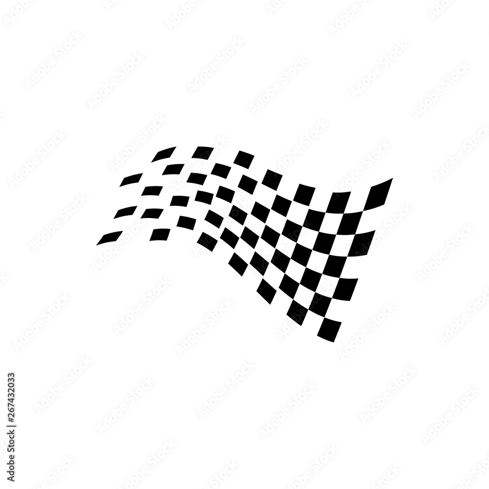 Race flag vector icon symbol. simple design checkered flag logo template Race flag vector icon symbol. simple design checkered flag logo template