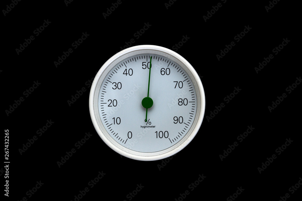 Hygrometer isolated on black background. Hygrometer isolated on black background.
