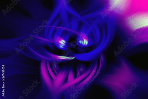Bild auf Leinwand abstract fractal light background, ornament, decor, tracery, garniture, weave