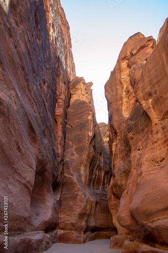 Petra canyon Jordan.