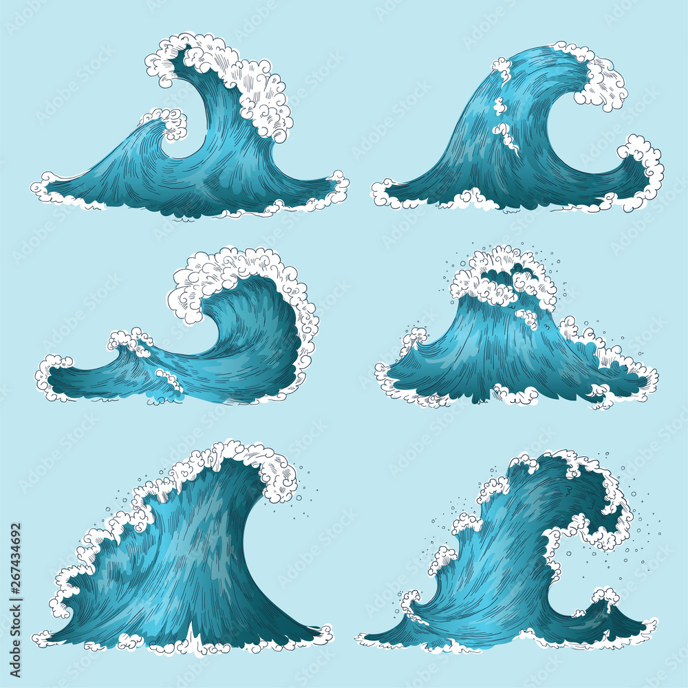 Wave Splash Drawing