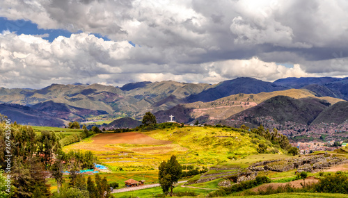 City of Cusco and surrounding Andean mountains in Peru. © Marek Poplawski