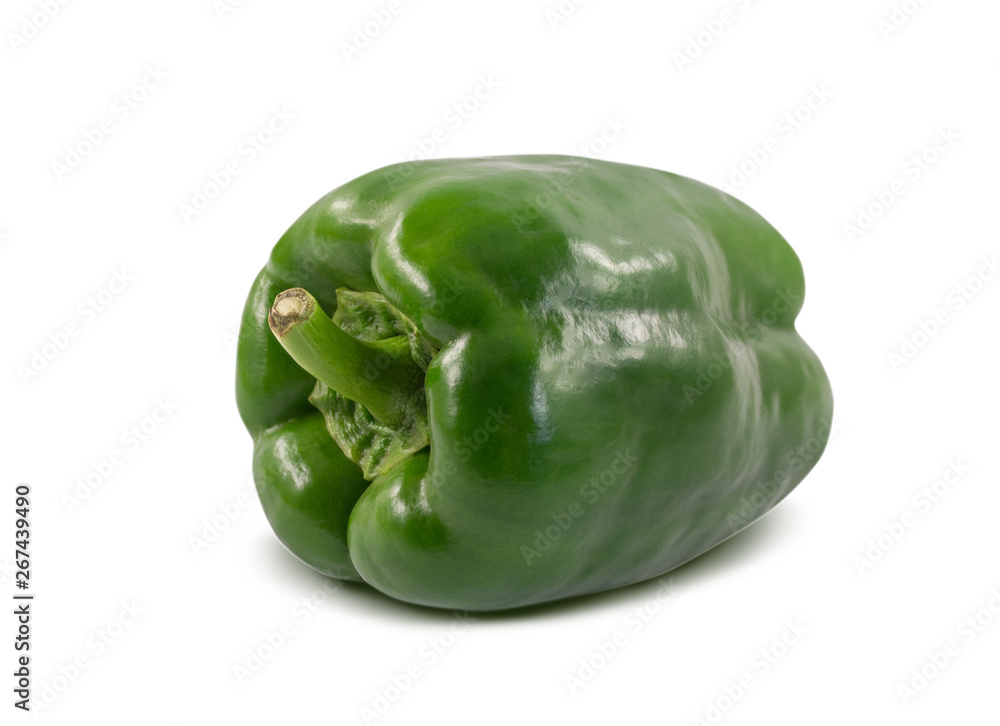 green pepper isolated on white background green pepper isolated on white background