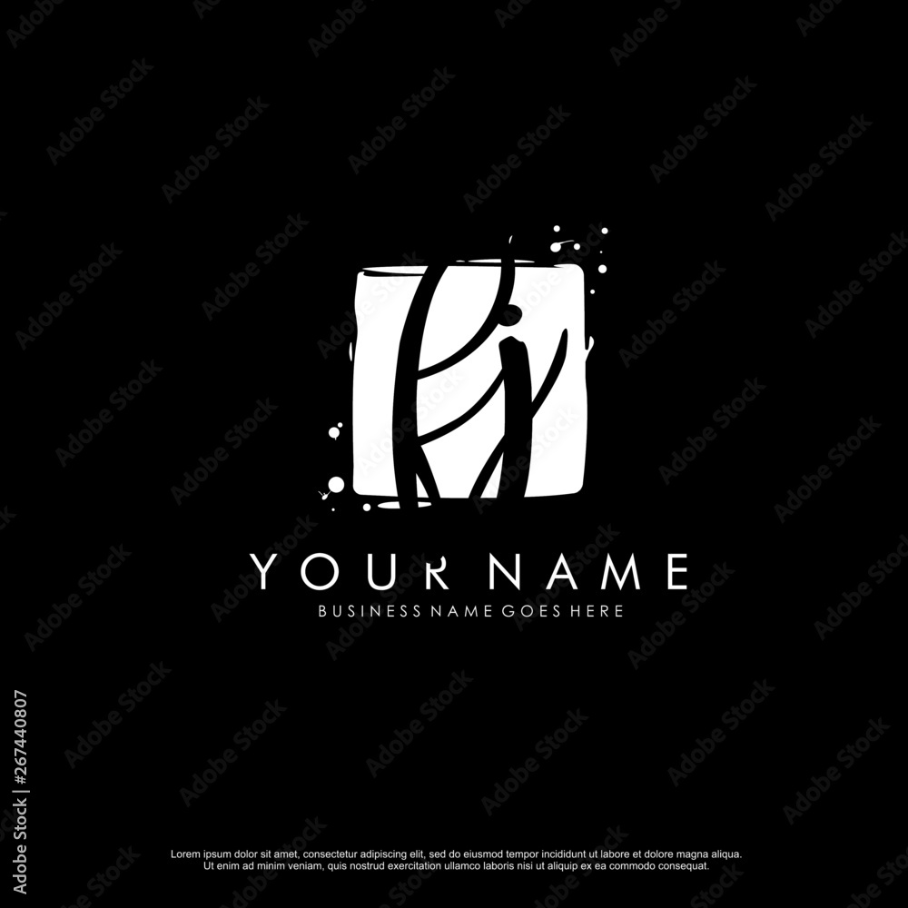 F J FJ initial square logo template vector F J FJ initial square logo template vector