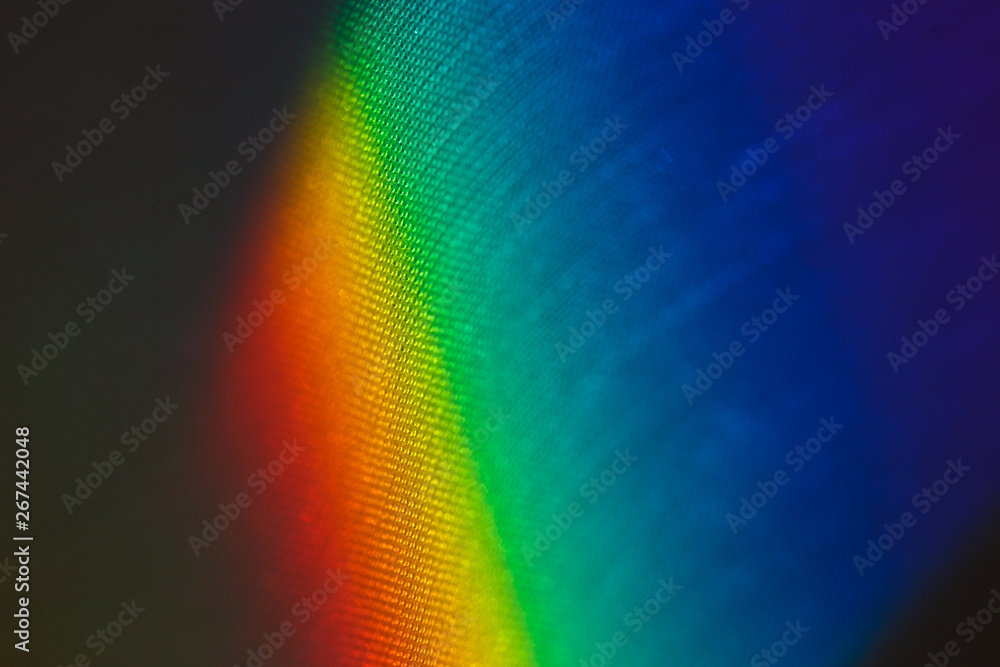 Spectral gradient of sunlight coming through a prism - obrazy, fototapety, plakaty 