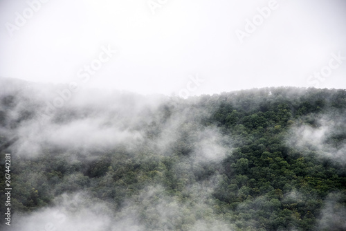 Cloudy Ridgeline in Shenandoah National Park in Virginia in Summer
