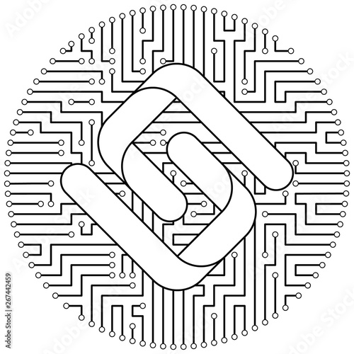 Pirl - cryptocurrency coin. Vector thin line design single isolated icon. Lineart illustration on white background