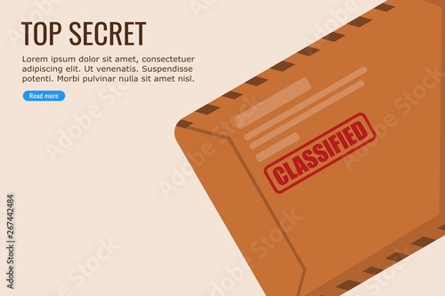 Flat Design Vector of a Classified Files