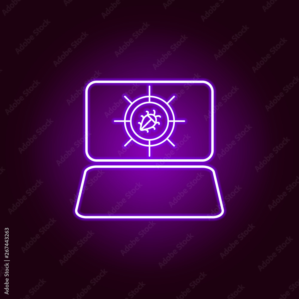Hacker, crime icon in neon style. Can be used for web, logo, mobile app, UI, UX Hacker, crime icon in neon style. Can be used for web, logo, mobile app, UI, UX