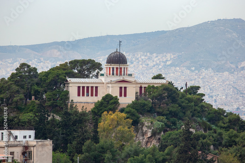 Aerial view of the Church of St Marina in Thissio, Athens, Greece photo