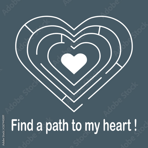 Labyrinth to the heart. Valentine's Day