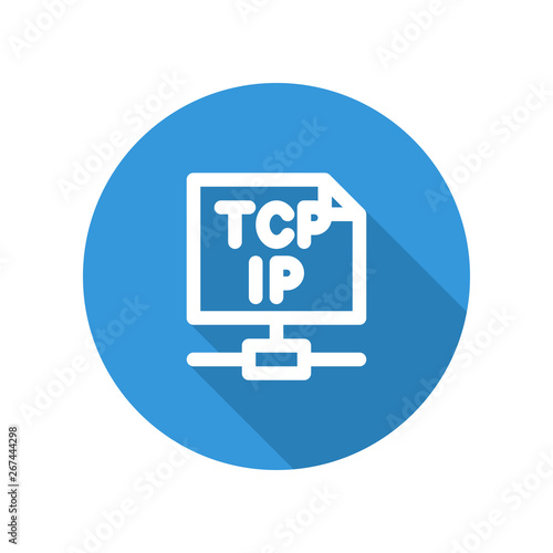 Vector illustration icon for the TCP/IP protocol