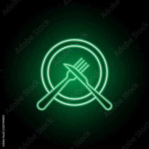 Dish didn't like , table etiquette icon. Can be used for web, logo, mobile app, UI, UX