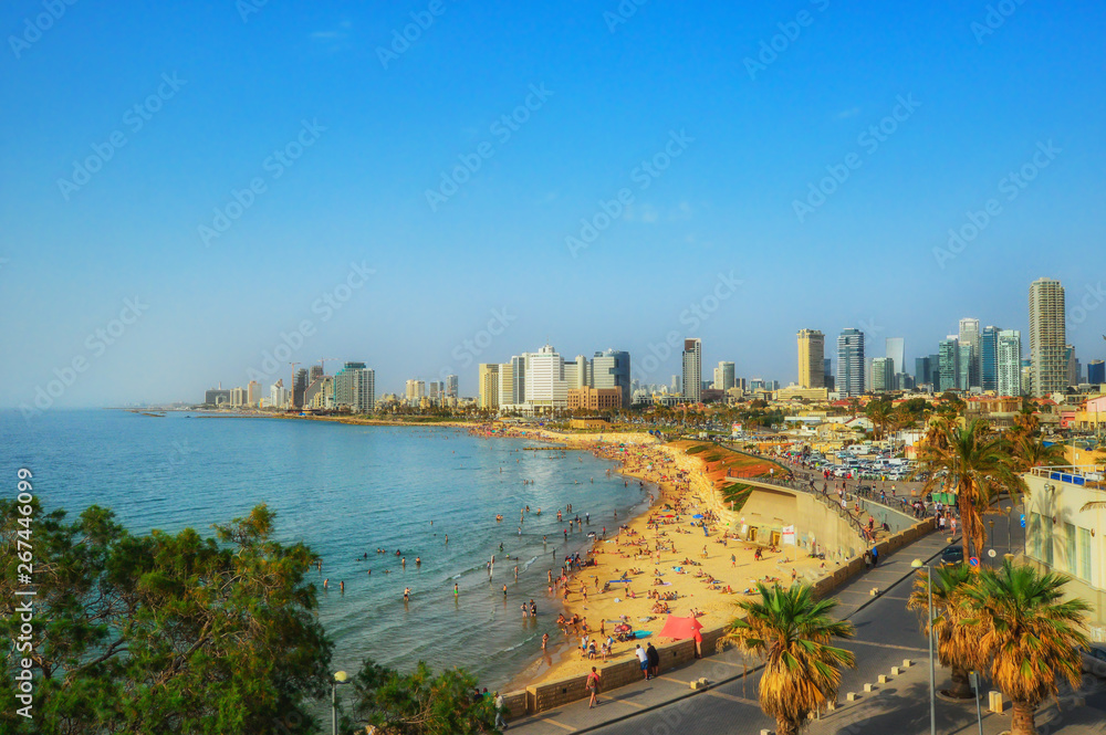 Waterfront views of Tel Aviv from the Old Jaffa, Israel