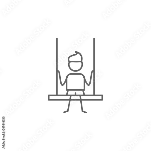 Swing, siblings icon. Element of family life icon. Thin line icon for website design and development, app development. Premium icon