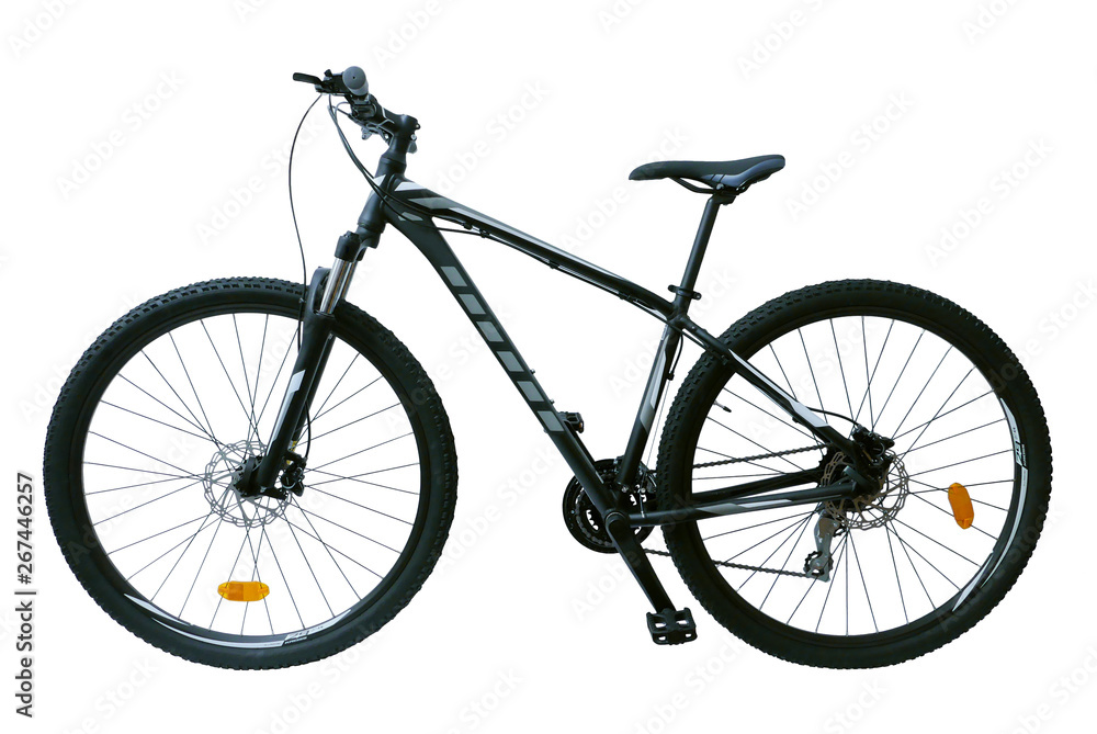 Isolated mountain bike, bicycle on white background