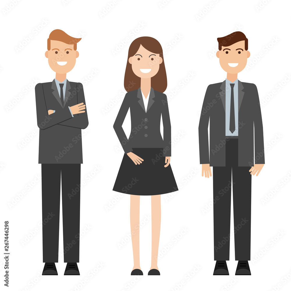 Vector detailed characters people, business people men and women.