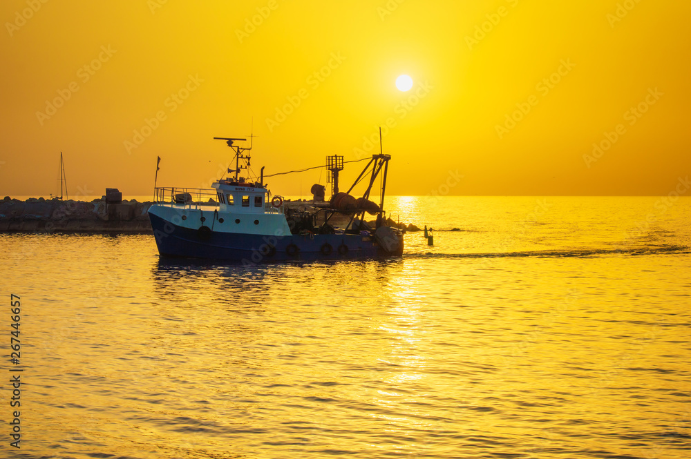 Evening Jaffa old port at sunset of the day. Tel Aviv Yafo Israel