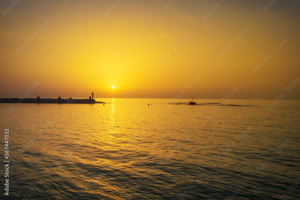 Evening Jaffa old port at sunset of the day. Tel Aviv Yafo Israel Evening Jaffa old port at sunset of the day. Tel Aviv Yafo Israel