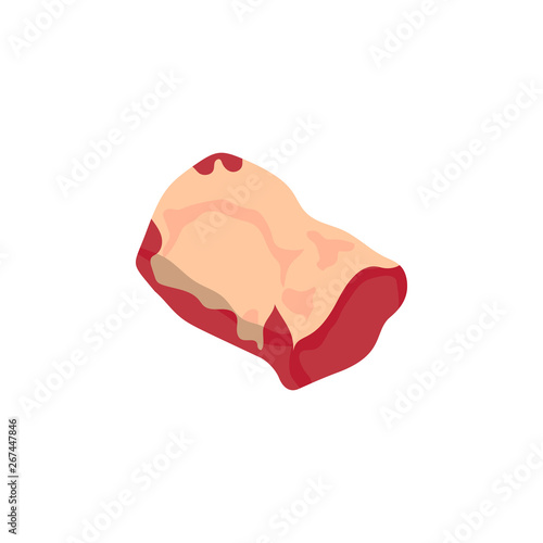 Meat, beef, beef cut, meat cut, strip petite color icon. Element of beef meat parts illustration. Premium quality graphic design icon. Signs and symbols collection icon