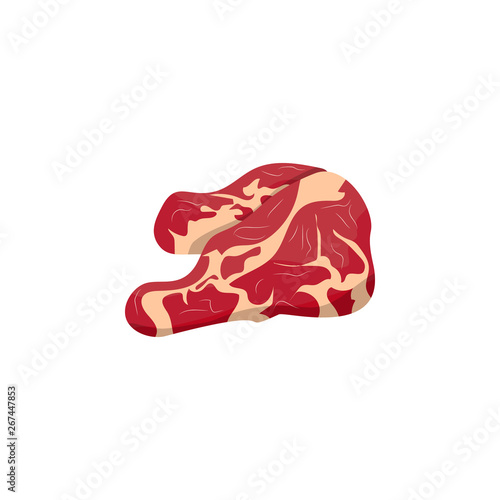 Meat, beef, porterhouse steak, raw meat, steak color icon. Element of beef meat parts illustration. Premium quality graphic design icon. Signs and symbols collection icon