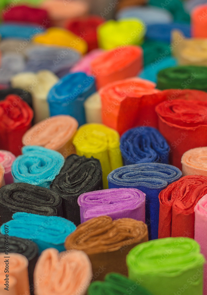 Crepe paper (corrugated paper) in origami Crepe paper (corrugated paper) in origami