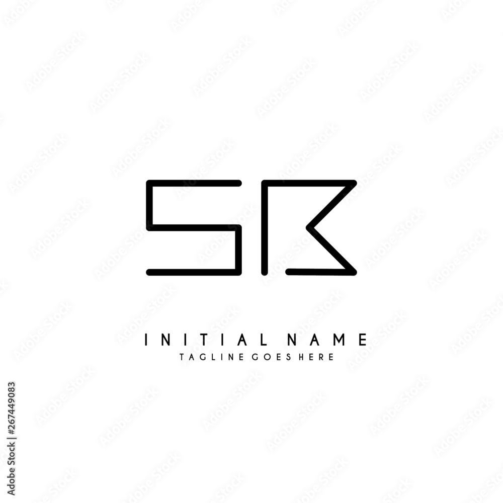 Initial S B SB minimalist modern logo identity vector Initial S B SB minimalist modern logo identity vector