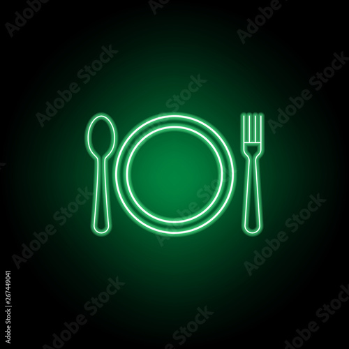 dish, spoon, knife, table etiquette icon. Can be used for web, logo, mobile app, UI, UX