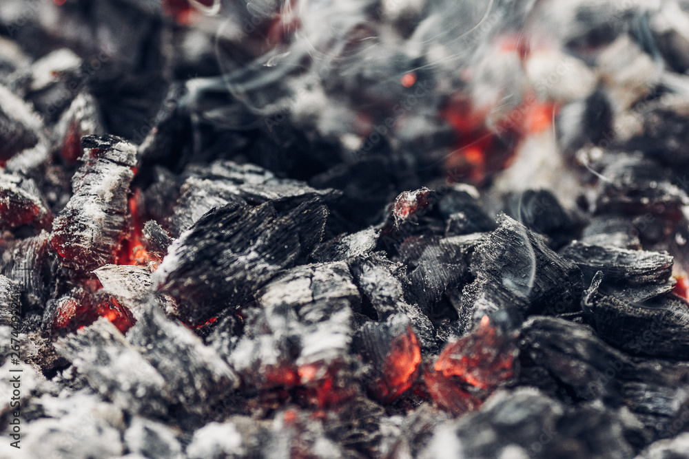 the dying fire, burning firewood, embers of a dying fire the dying fire, burning firewood, embers of a dying fire