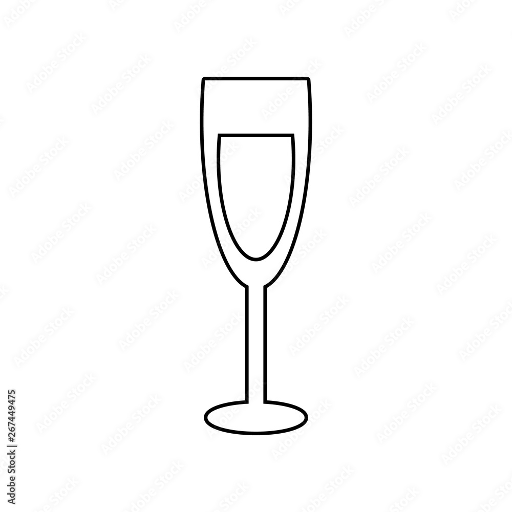 Champagne glass icon. Element of eating for mobile concept and web apps icon. Outline, thin line icon for website design and development, app development Champagne glass icon. Element of eating for mobile concept and web apps icon. Outline, thin line icon for website design and development, app development