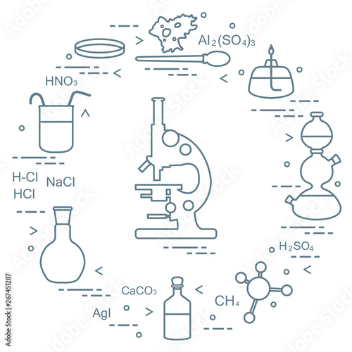 Chemistry scientific, education elements.
