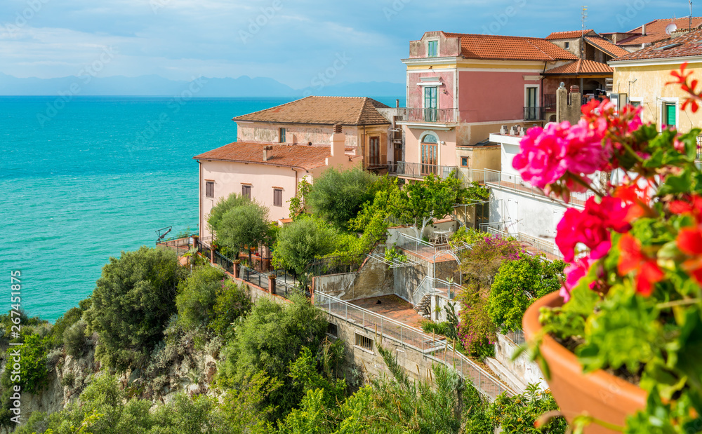 Scenic view in Agropoli with the sea in the background. Cilento, Campania, southern Italy.