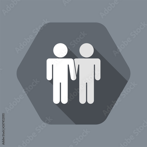 Vector illustration of homosexual partner couple icon