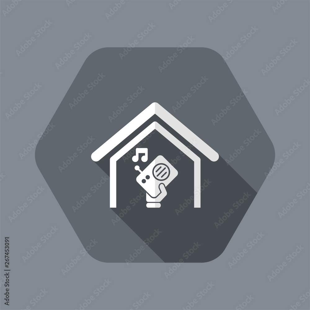Vector illustration of single isolated radio icon Vector illustration of single isolated radio icon
