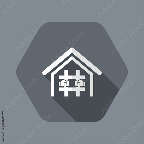 Vector illustration of single isolated prison icon
