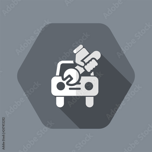 Vector illustration of single isolated car repair icon