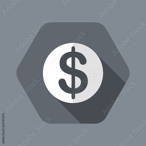 Vector illustration of single isolated dollars icon