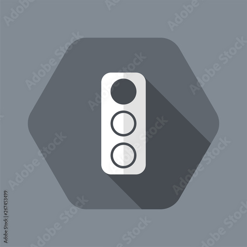 Vector illustration of single isolated traffic light icon