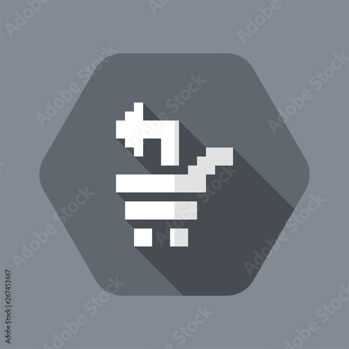 Vector illustration of single isolated pixel pc icon