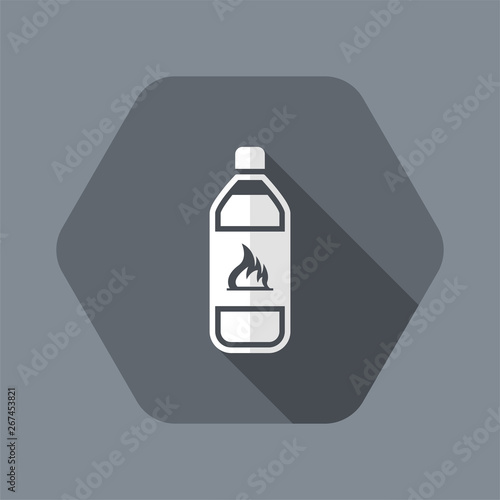 Vector illustration of single isolated flammable bottle icon