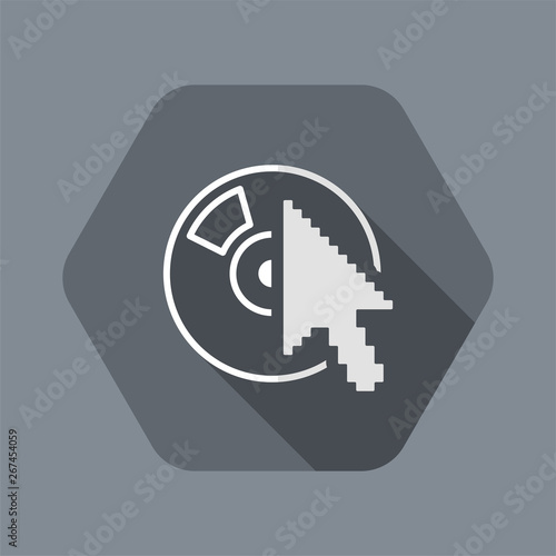 Vector illustration of single isolated player icon