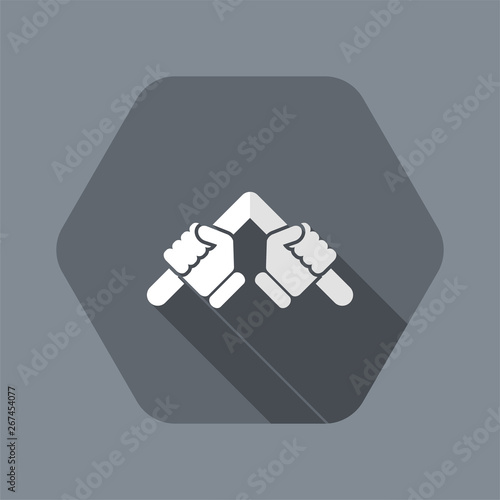 Vector illustration of single isolated fold icon